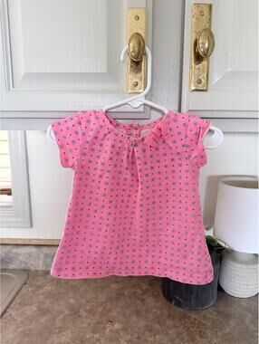 Carter's Pink Floral Baby Girl Shirt 12 Months